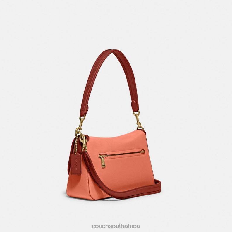 Coach Women SOFT TABBY SHOULDER BAG IN COLORBLOCK B4/Light Coral Multi 4ZRDJ126