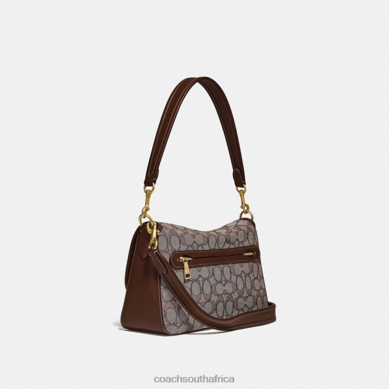 Coach Women SOFT TABBY SHOULDER BAG IN SIGNATURE JACQUARD B4/Oak Maple 4ZRDJ118