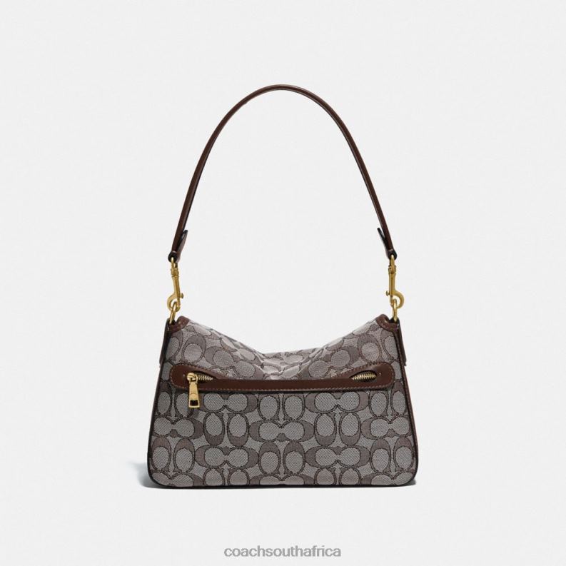 Coach Women SOFT TABBY SHOULDER BAG IN SIGNATURE JACQUARD B4/Oak Maple 4ZRDJ118