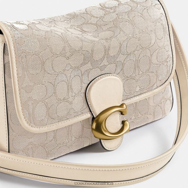 Coach Women SOFT TABBY SHOULDER BAG IN SIGNATURE JACQUARD B4/Stone Ivory 4ZRDJ128