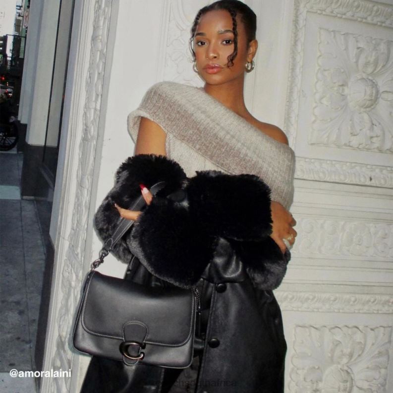 Coach Women SOFT TABBY SHOULDER BAG V5/Black 4ZRDJ103