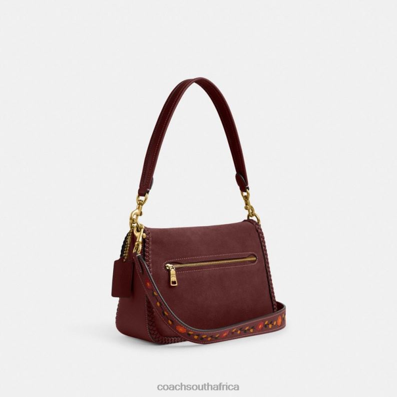 Coach Women SOFT TABBY SHOULDER BAG WITH BRAID B4/WINE 4ZRDJ129