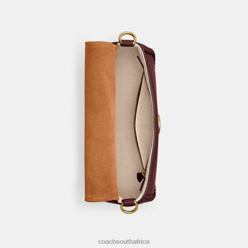 Coach Women SOFT TABBY SHOULDER BAG WITH BRAID B4/WINE 4ZRDJ129