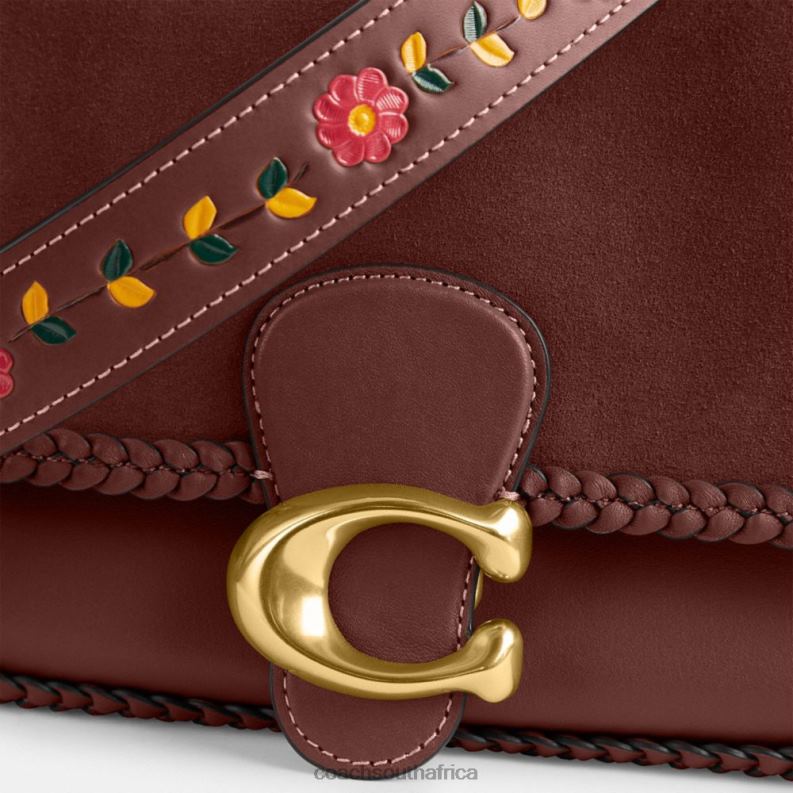 Coach Women SOFT TABBY SHOULDER BAG WITH BRAID B4/WINE 4ZRDJ129