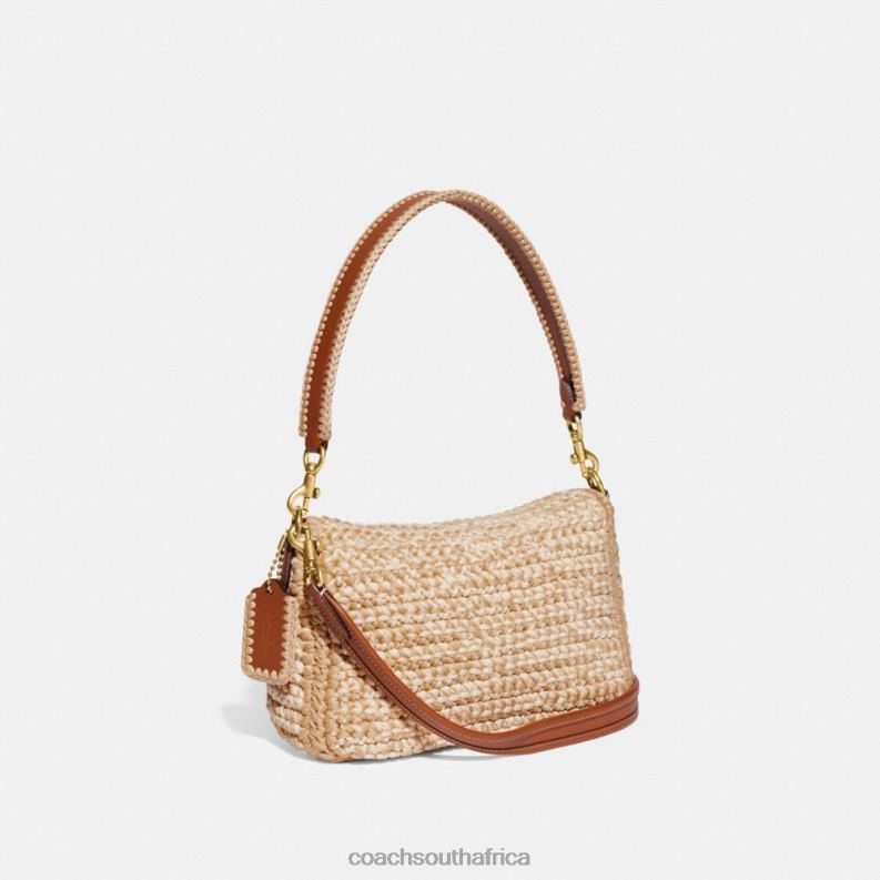 Coach Women SOFT TABBY SHOULDER BAG WITH CROCHET B4/Ivory Multi 4ZRDJ131
