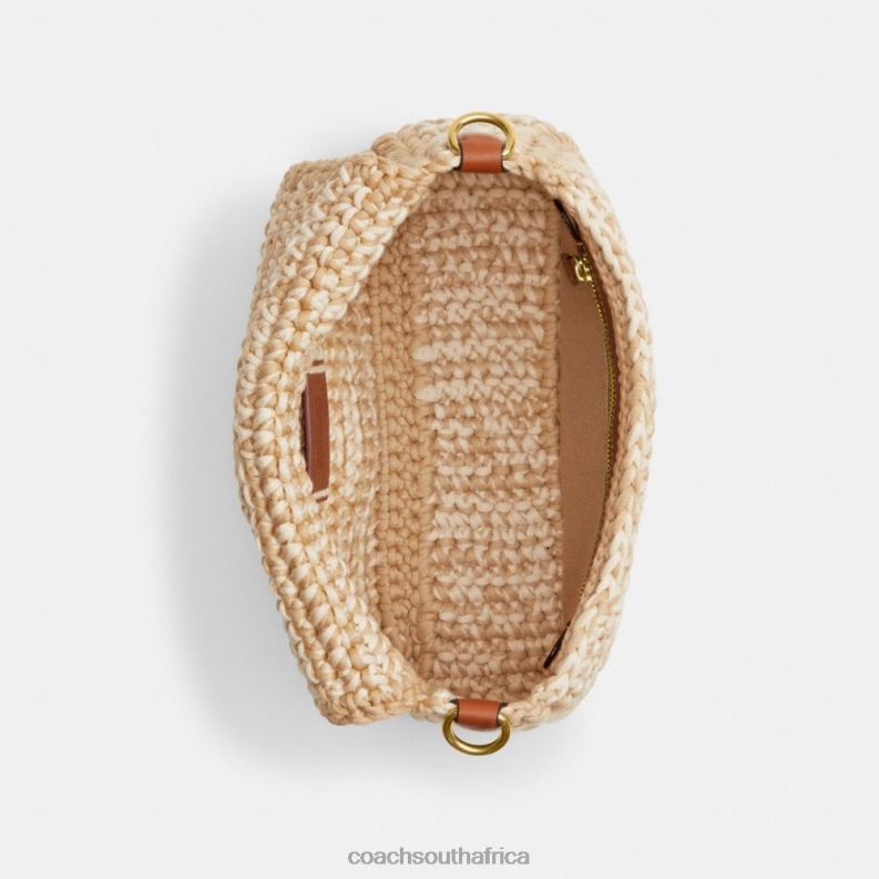 Coach Women SOFT TABBY SHOULDER BAG WITH CROCHET B4/Ivory Multi 4ZRDJ131