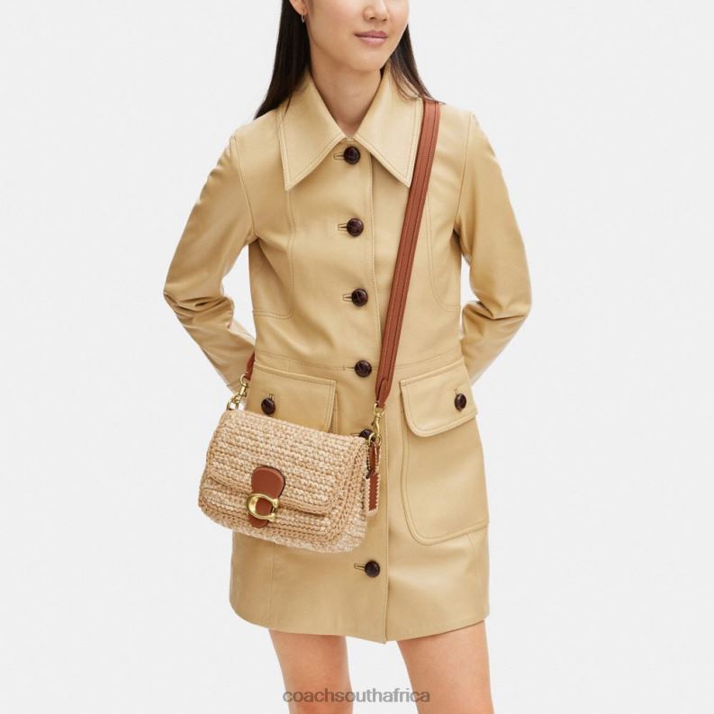 Coach Women SOFT TABBY SHOULDER BAG WITH CROCHET B4/Ivory Multi 4ZRDJ131