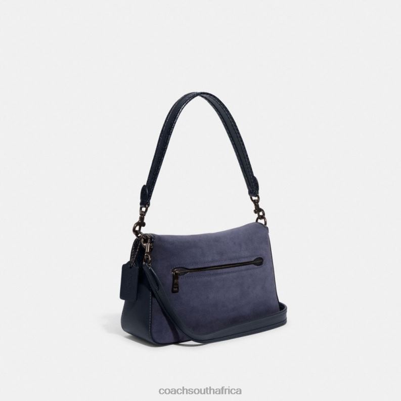 Coach Women SOFT TABBY SHOULDER BAG WITH SNAKESKIN DETAIL V5/Midnight Navy 4ZRDJ121
