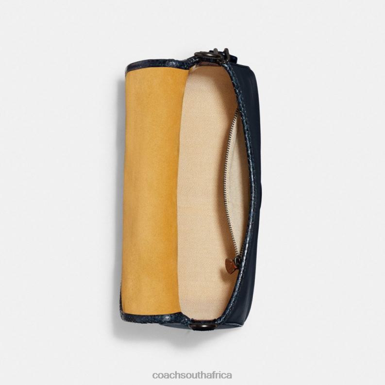 Coach Women SOFT TABBY SHOULDER BAG WITH SNAKESKIN DETAIL V5/Midnight Navy 4ZRDJ121