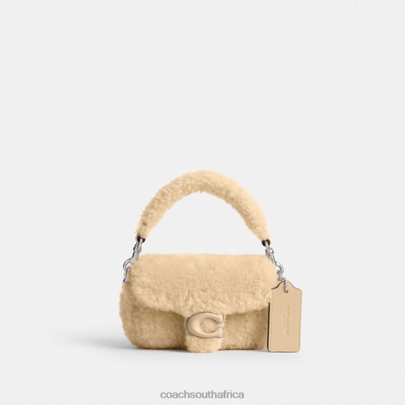 Coach Women TABBY 12 IN SHEARLING LH/Cream 4ZRDJ97