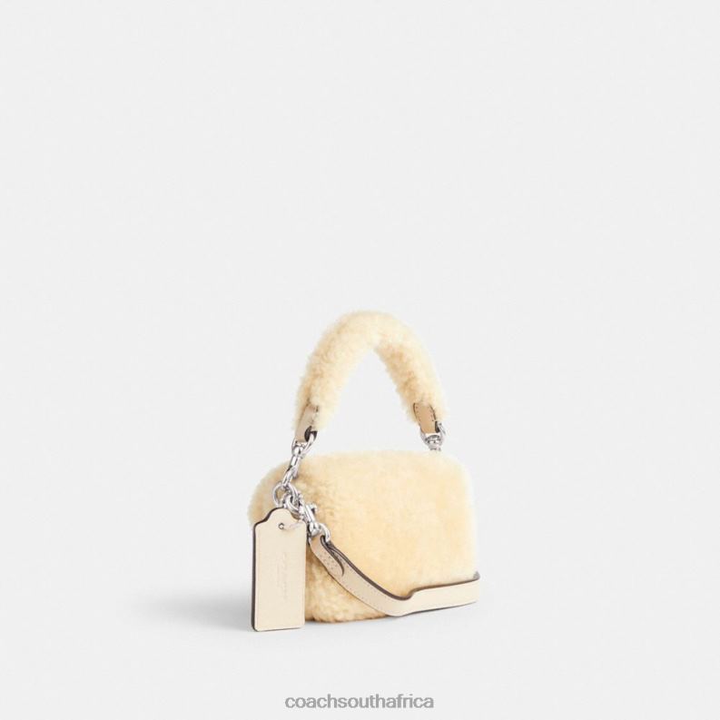 Coach Women TABBY 12 IN SHEARLING LH/Cream 4ZRDJ97