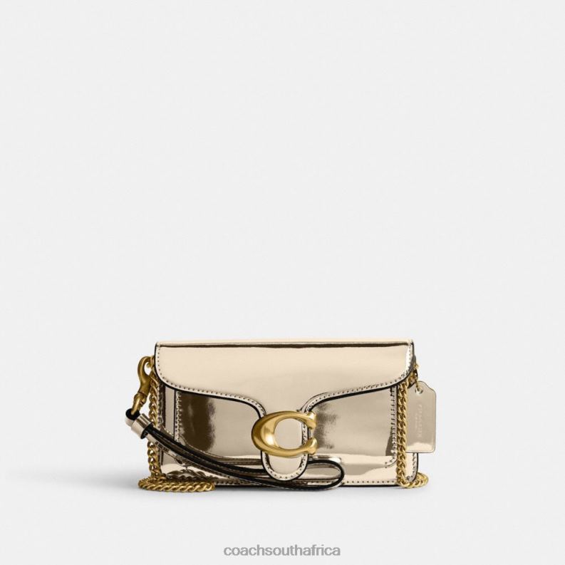 Coach Women TABBY CROSSBODY IN SILVER METALLIC B4/Gold 4ZRDJ111