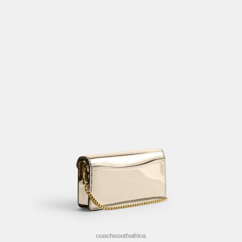 Coach Women TABBY CROSSBODY IN SILVER METALLIC B4/Gold 4ZRDJ111