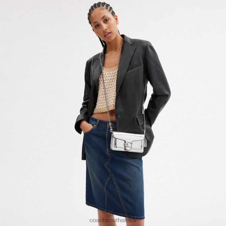 Coach Women TABBY CROSSBODY IN SILVER METALLIC LH/Silver 4ZRDJ148