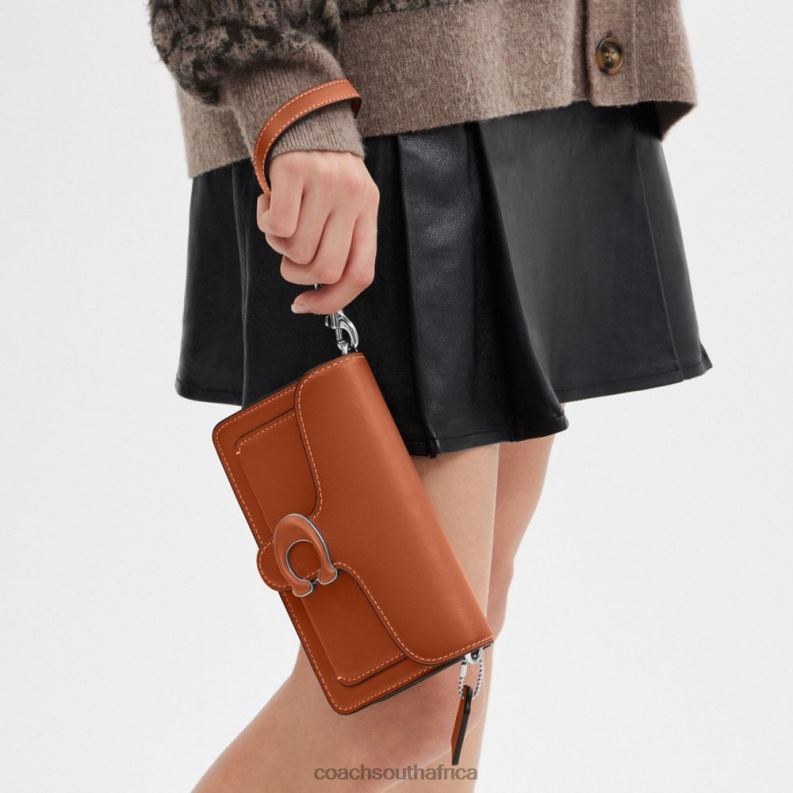 Coach Women TABBY CROSSBODY WRISTLET LH/Burnished Amber 4ZRDJ110