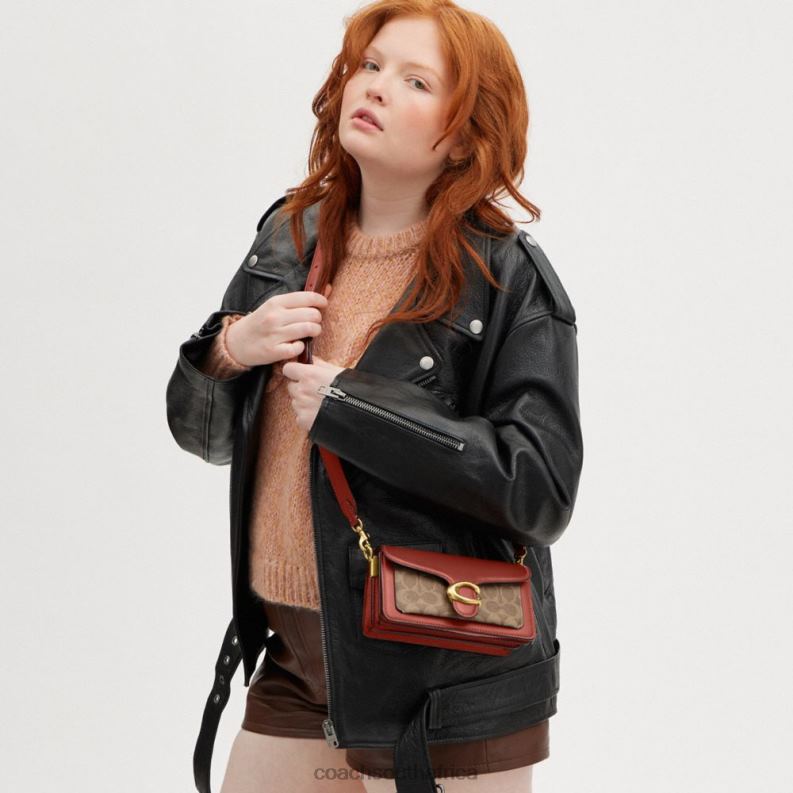 Coach Women TABBY SHOULDER BAG 20 IN SIGNATURE CANVAS B4/Tan Rust 4ZRDJ137