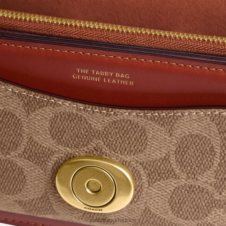 Coach Women TABBY SHOULDER BAG 20 IN SIGNATURE CANVAS B4/Tan Rust 4ZRDJ137