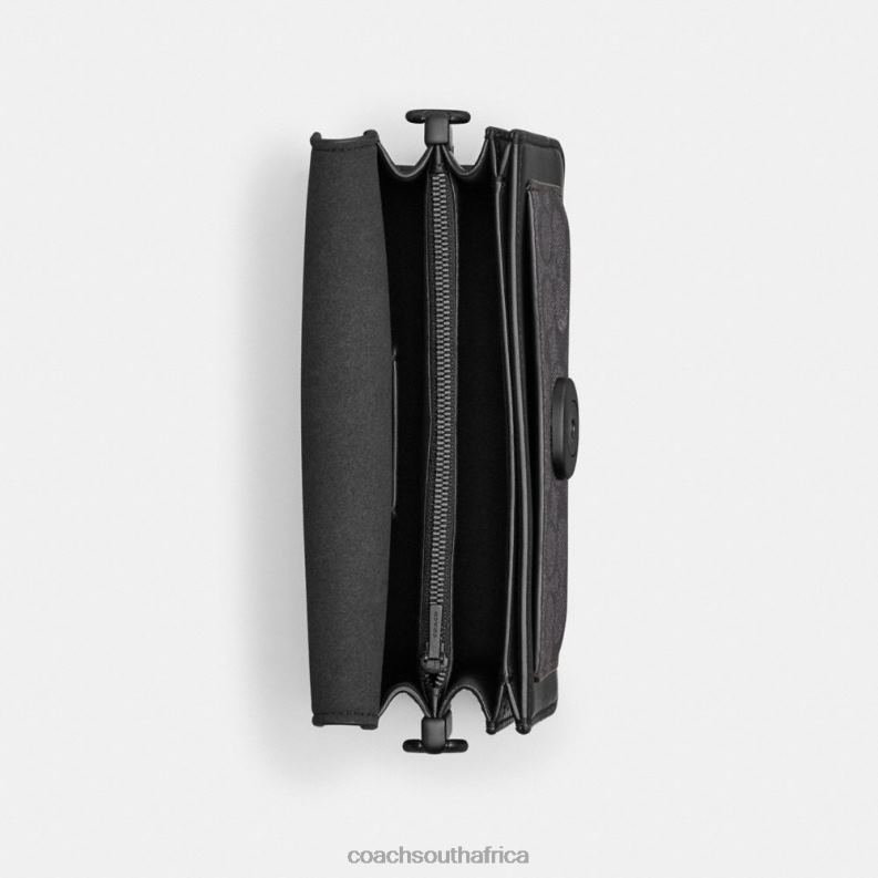 Coach Women TABBY SHOULDER BAG 20 IN SIGNATURE CANVAS MW/Charcoal/Black 4ZRDJ101