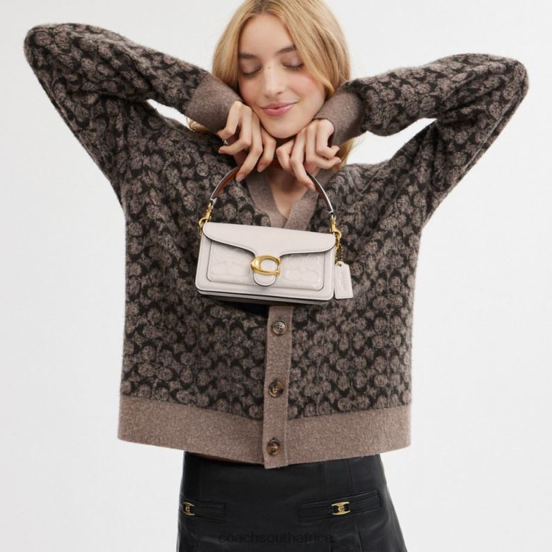 Coach Women TABBY SHOULDER BAG 20 IN SIGNATURE LEATHER B4/CHALK 4ZRDJ104