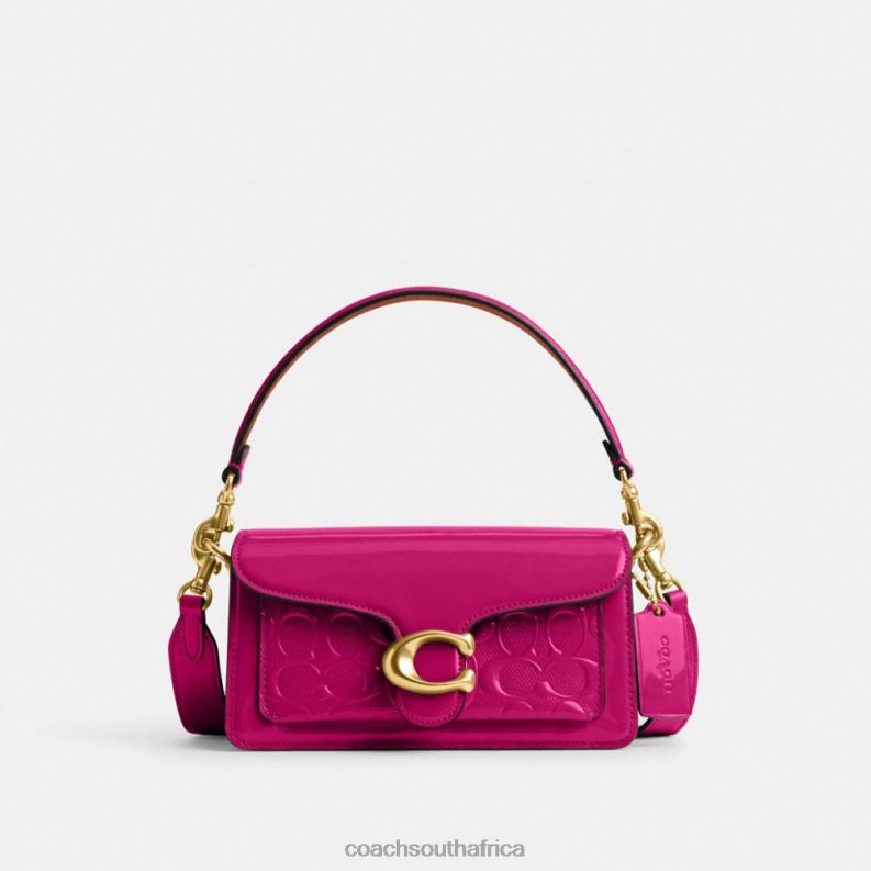 Coach Women TABBY SHOULDER BAG 20 IN SIGNATURE LEATHER B4/MAGENTA 4ZRDJ146