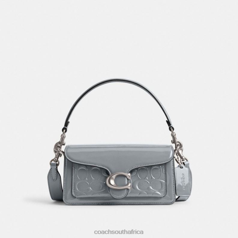 Coach Women TABBY SHOULDER BAG 20 IN SIGNATURE LEATHER LH/Grey Blue 4ZRDJ105