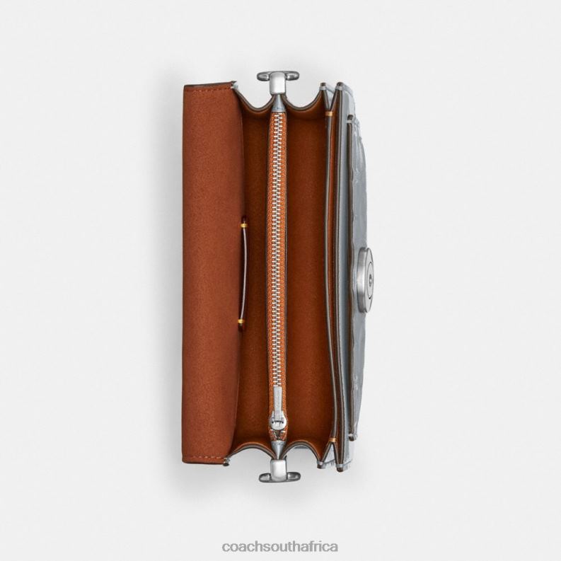 Coach Women TABBY SHOULDER BAG 20 IN SIGNATURE LEATHER LH/Grey Blue 4ZRDJ105