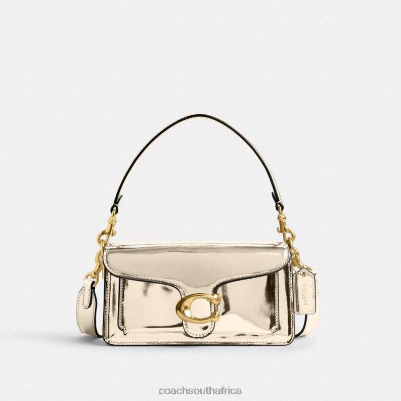 Coach Women TABBY SHOULDER BAG 20 IN SILVER METALLIC B4/Gold 4ZRDJ108