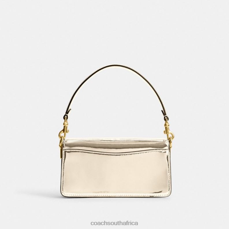Coach Women TABBY SHOULDER BAG 20 IN SILVER METALLIC B4/Gold 4ZRDJ108