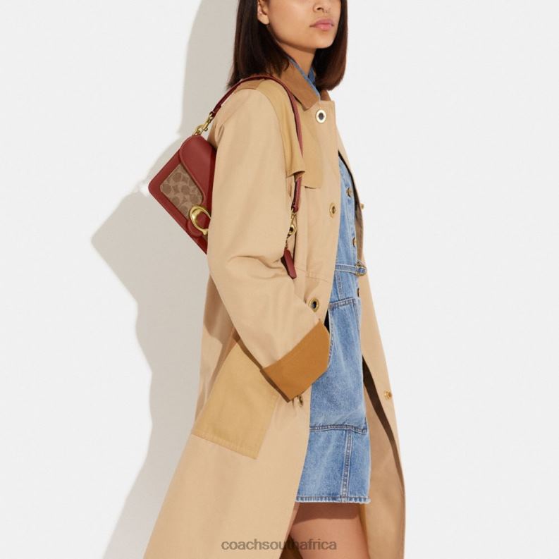 Coach Women TABBY SHOULDER BAG 26 IN SIGNATURE CANVAS B4/Tan Rust 4ZRDJ165