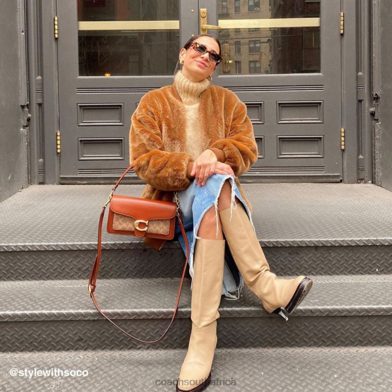 Coach Women TABBY SHOULDER BAG 26 IN SIGNATURE CANVAS B4/Tan Rust 4ZRDJ165