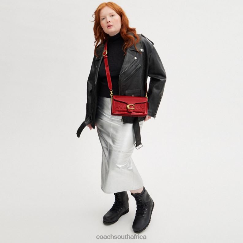 Coach Women TABBY SHOULDER BAG 26 IN SIGNATURE LEATHER B4/RED 4ZRDJ144