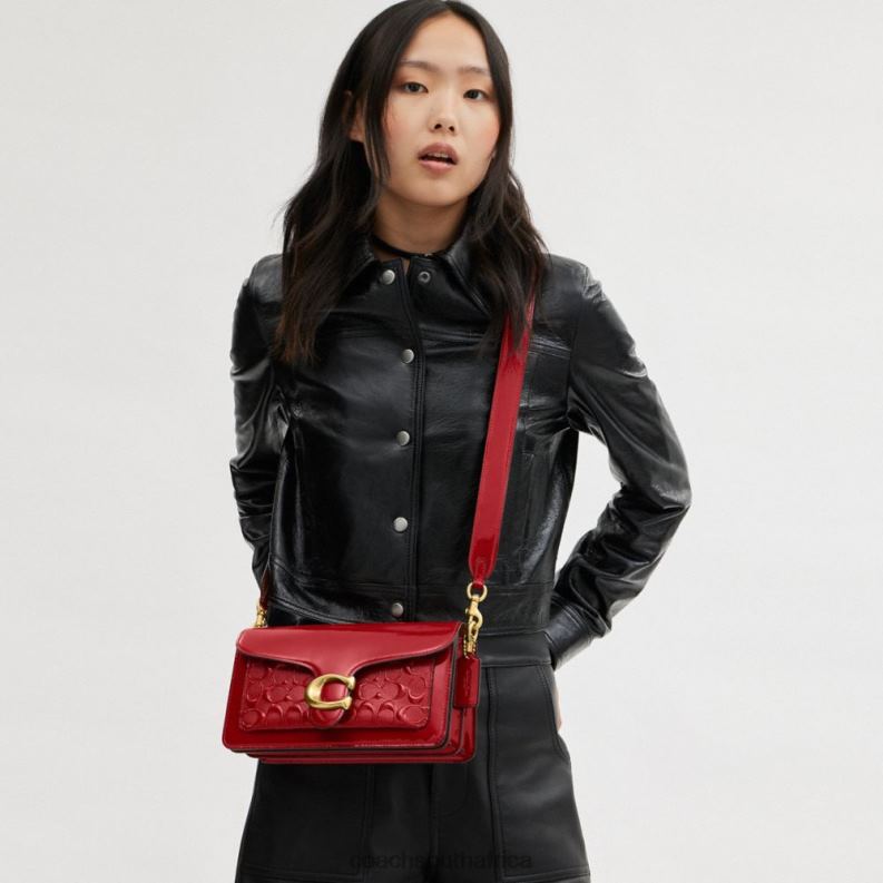 Coach Women TABBY SHOULDER BAG 26 IN SIGNATURE LEATHER B4/RED 4ZRDJ144