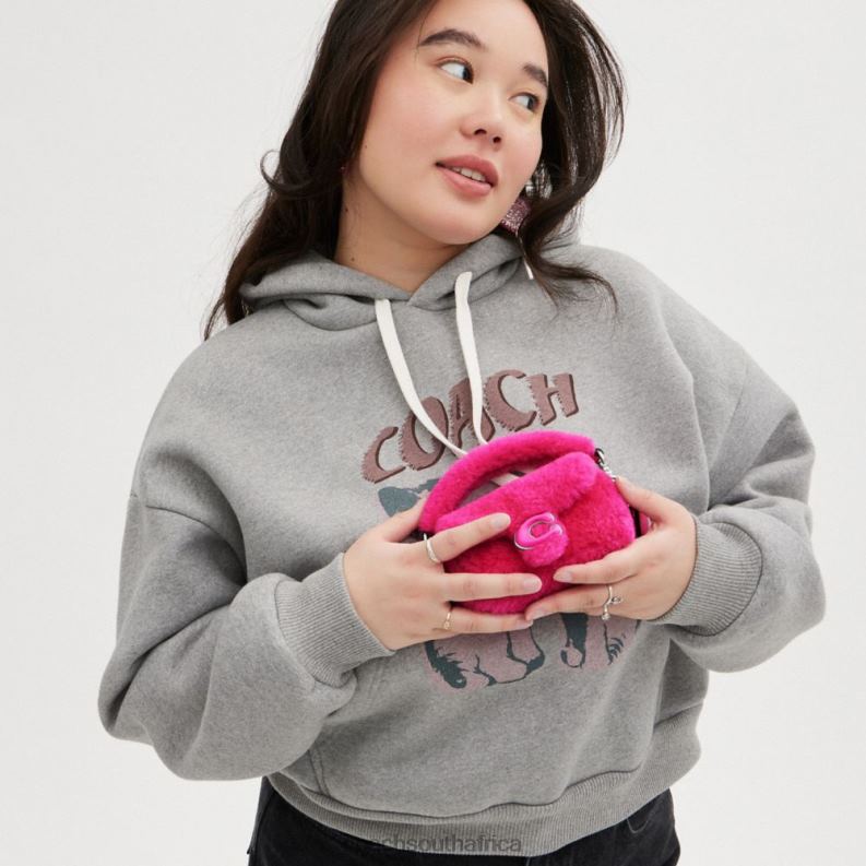 Coach Women THE LIL NAS X DROP TABBY 12 IN SHEARLING LH/Bright Fuchsia 4ZRDJ98