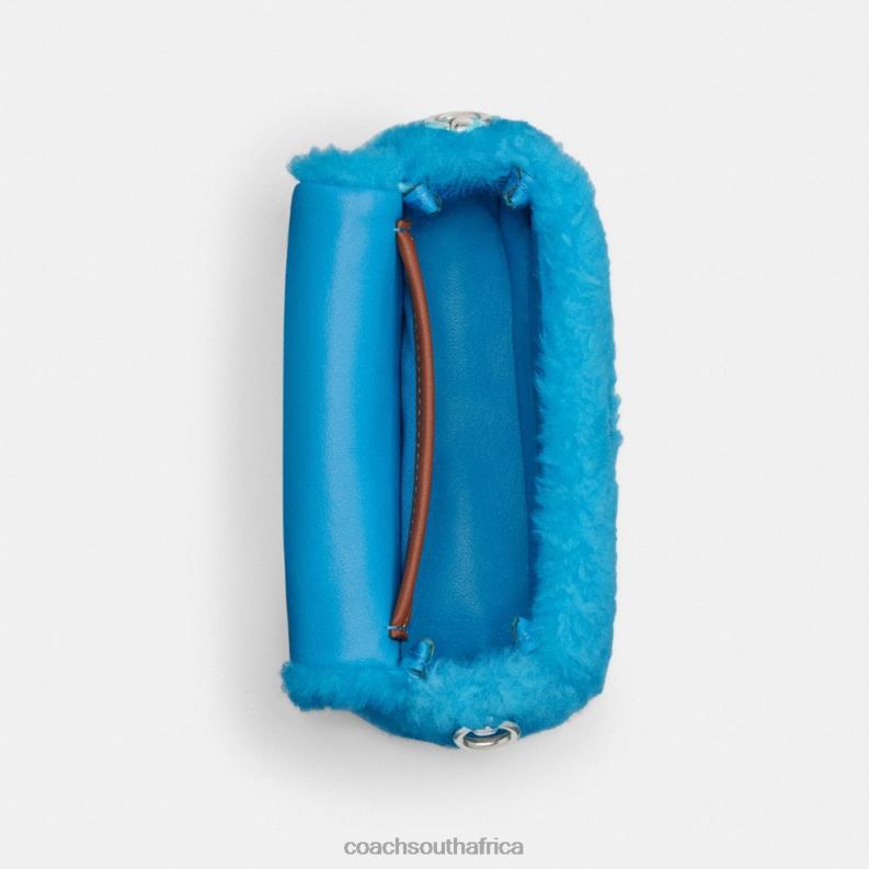 Coach Women THE LIL NAS X DROP TABBY 12 IN SHEARLING LH/Montero Blue 4ZRDJ99