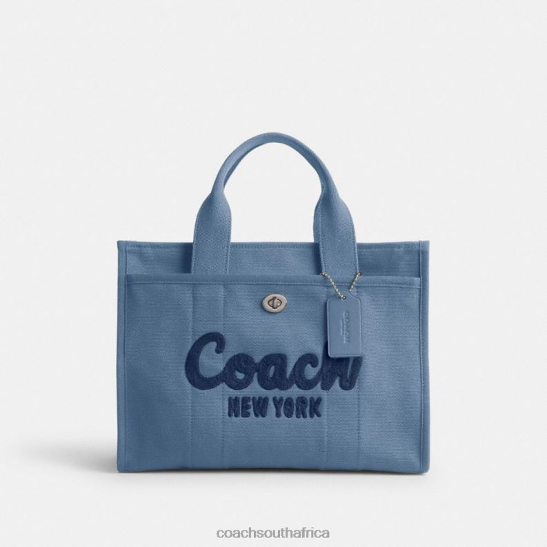 Coach Women CARGO TOTE LH/Slate Blue 4ZRDJ291