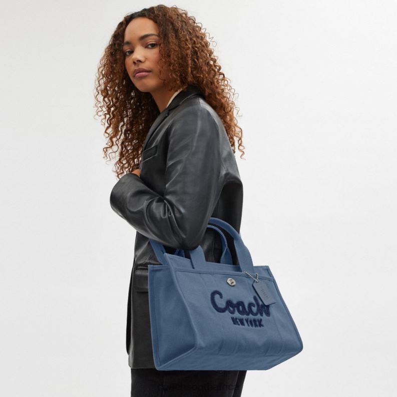 Coach Women CARGO TOTE LH/Slate Blue 4ZRDJ291