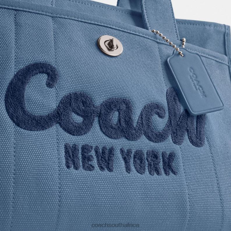 Coach Women CARGO TOTE LH/Slate Blue 4ZRDJ291