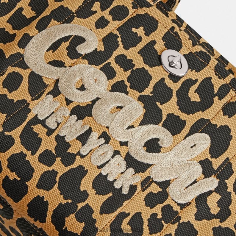 Coach Women CARGO TOTE WITH LEOPARD PRINT LH/Leopard 4ZRDJ293