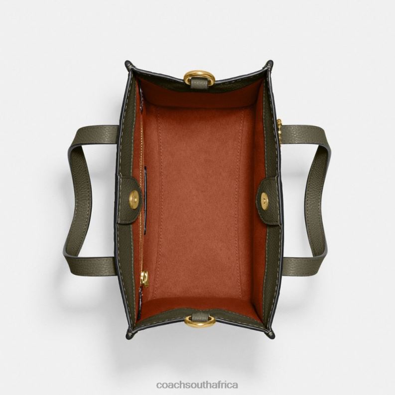 Coach Women FIELD TOTE 22 B4/Army Green 4ZRDJ298