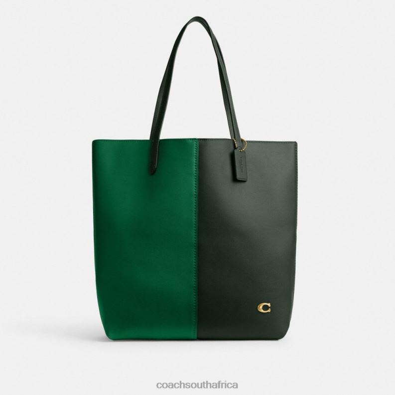 Coach Women NOMAD TOTE IN COLORBLOCK B4/GREEN MULTI 4ZRDJ301