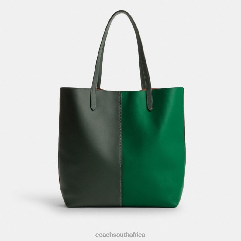 Coach Women NOMAD TOTE IN COLORBLOCK B4/GREEN MULTI 4ZRDJ301
