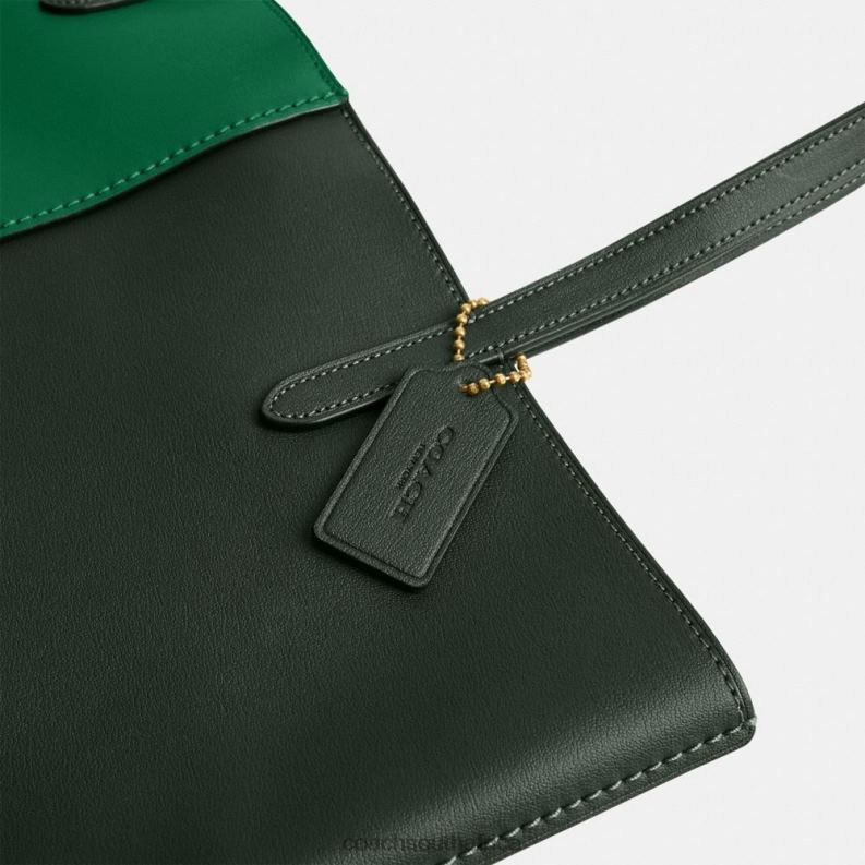 Coach Women NOMAD TOTE IN COLORBLOCK B4/GREEN MULTI 4ZRDJ301