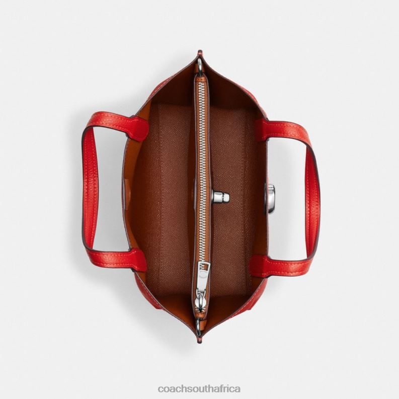 Coach Women WILLOW TOTE 24 WITH HEART CHARM LH/Sport Red 4ZRDJ283