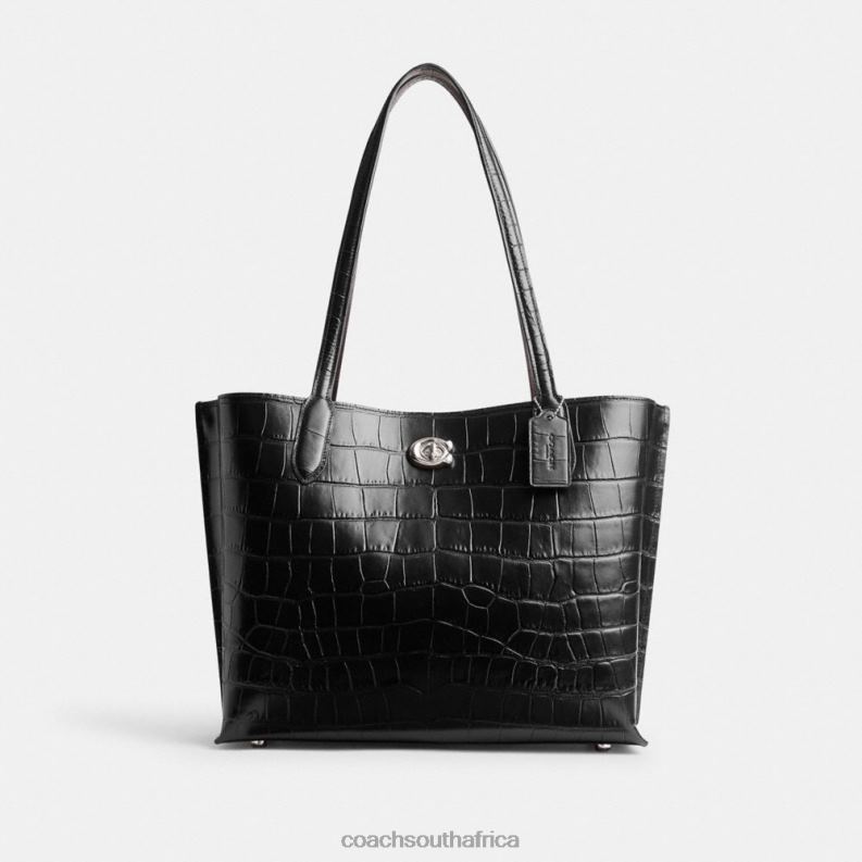 Coach Women WILLOW TOTE LH/Black Multi 4ZRDJ284