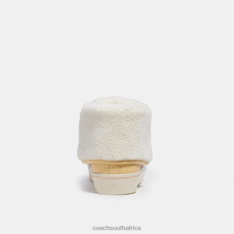 Coach Women CITYSOLE FOLDOVER HIGH TOP PLATFORM SNEAKER Vanilla Cream/Pale Blush 4ZRDJ428