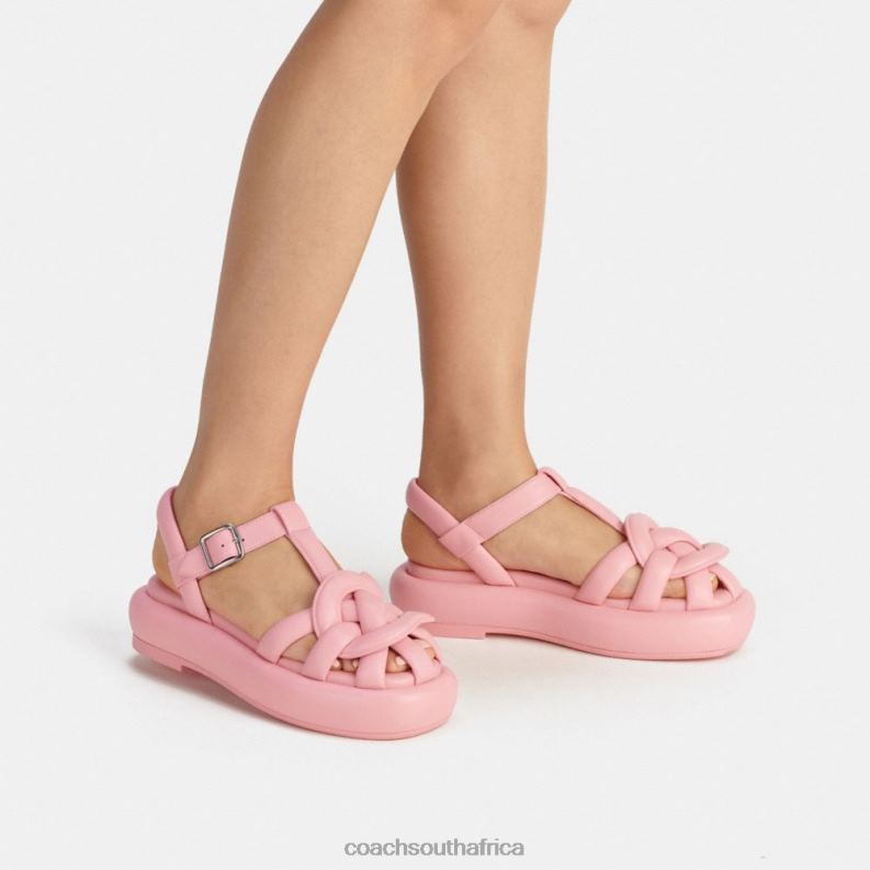 Coach Women PENNEY SANDAL Flower Pink 4ZRDJ424