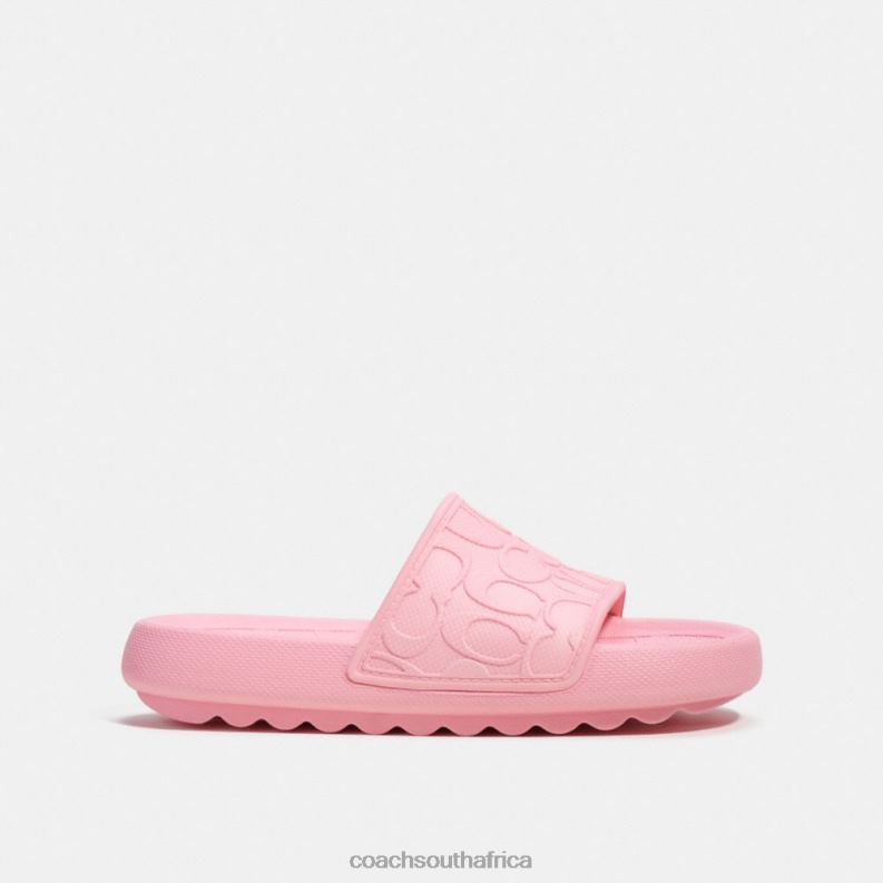 Coach Women SPORT SLIDE IN SIGNATURE Flower Pink 4ZRDJ421