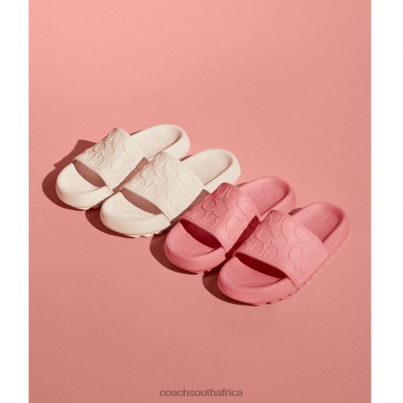 Coach Women SPORT SLIDE IN SIGNATURE Flower Pink 4ZRDJ421