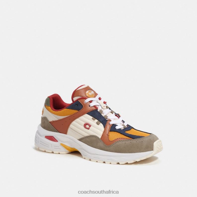 Coach Women C301 SNEAKER Green/Buttercup 4ZRDJ404