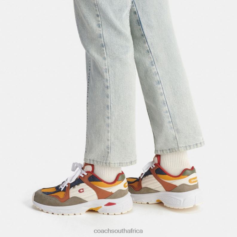 Coach Women C301 SNEAKER Green/Buttercup 4ZRDJ404